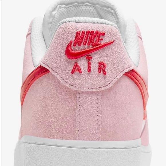 NWT NIB NIKE AIR FORCE 1 ‘07 M 9/W 10.5 TULIP PINK/WHITE/PINK FOAM/UNIVERSTY RED - Picture 3 of 10
